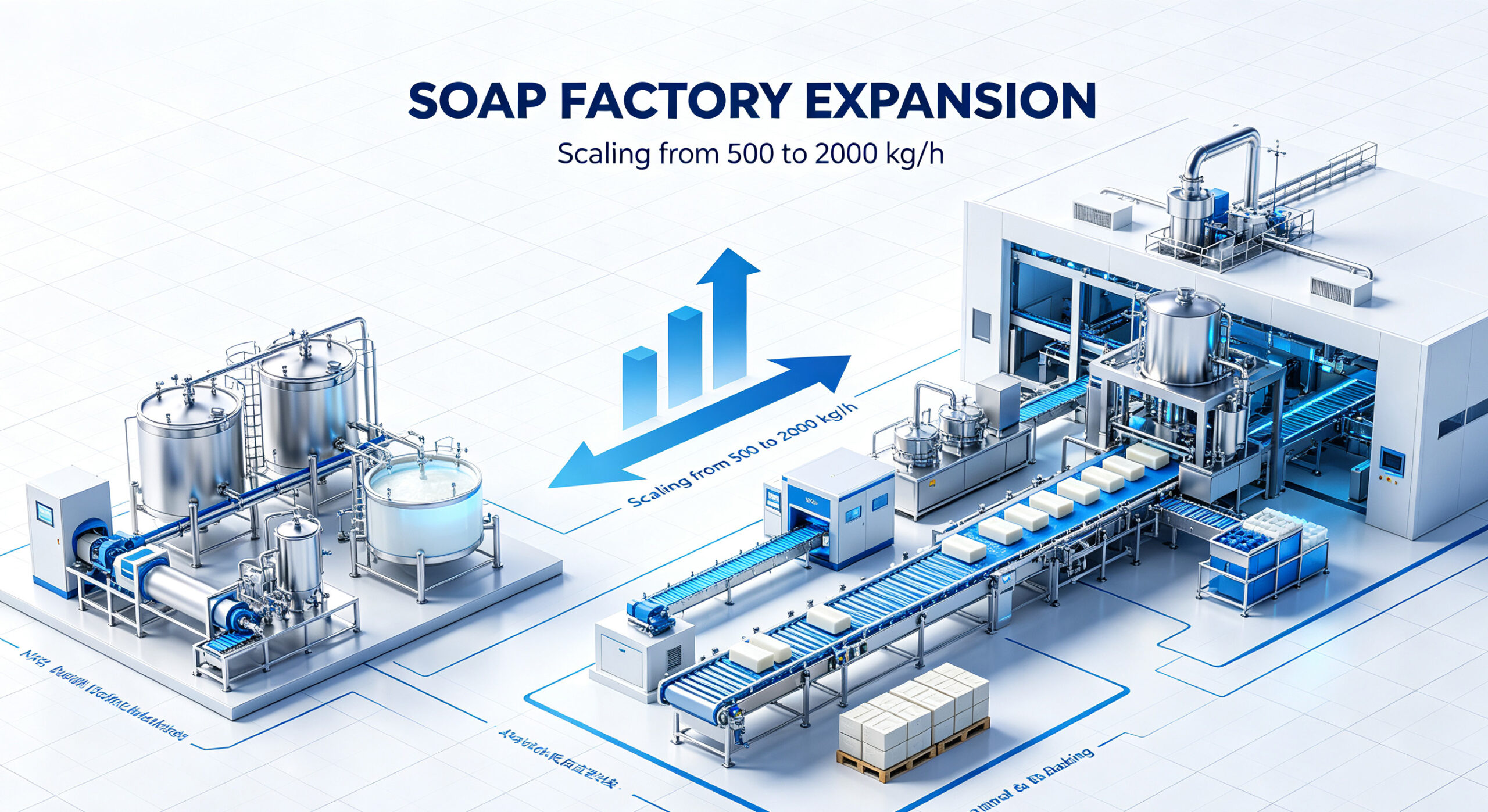 Soap Factory Expansion: Scaling from 500 to 2000 kg/h